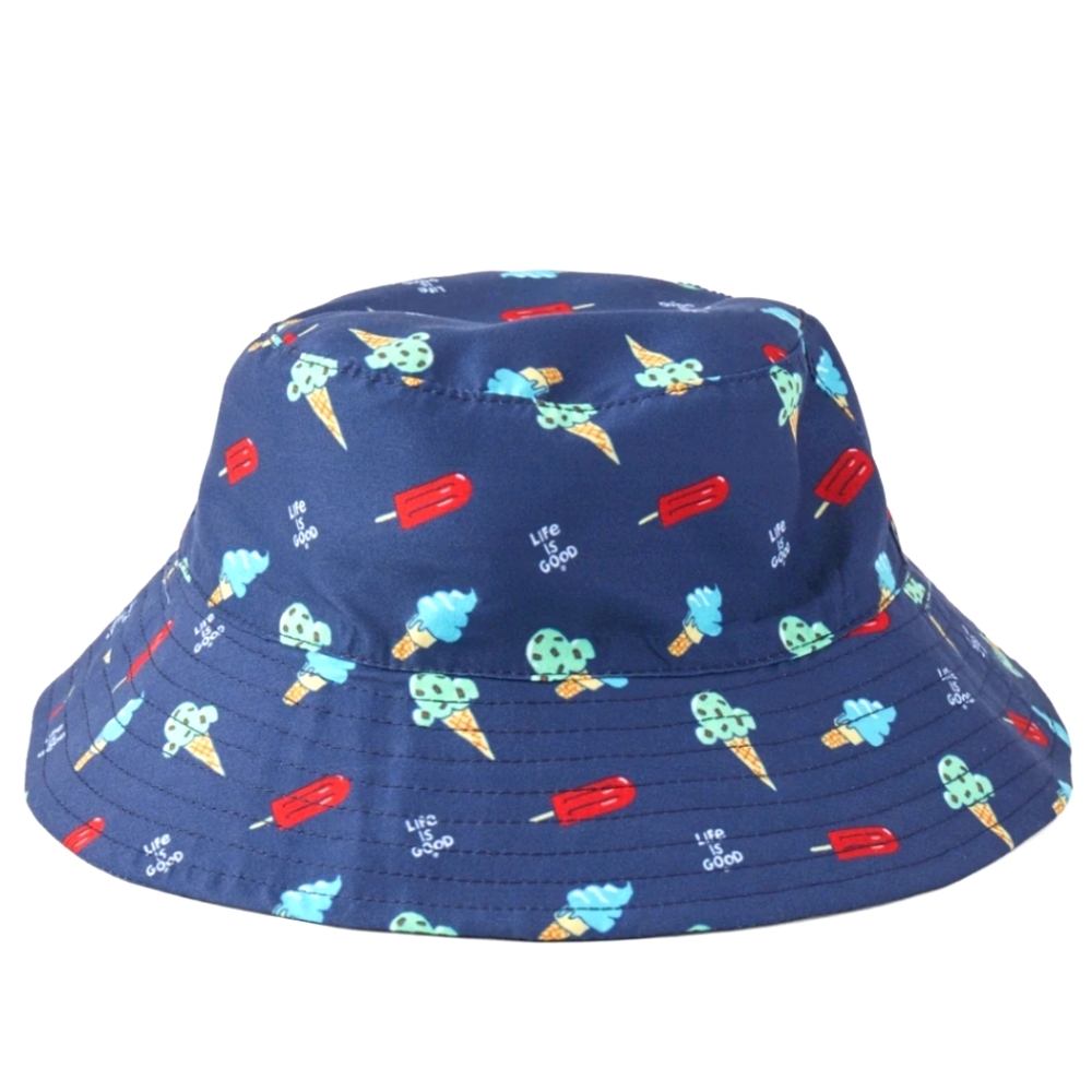 Navy Ice Cream Print Baby's Bucket Hat 6-12 Months - Life Is Good BNWT SO 1 LEFT